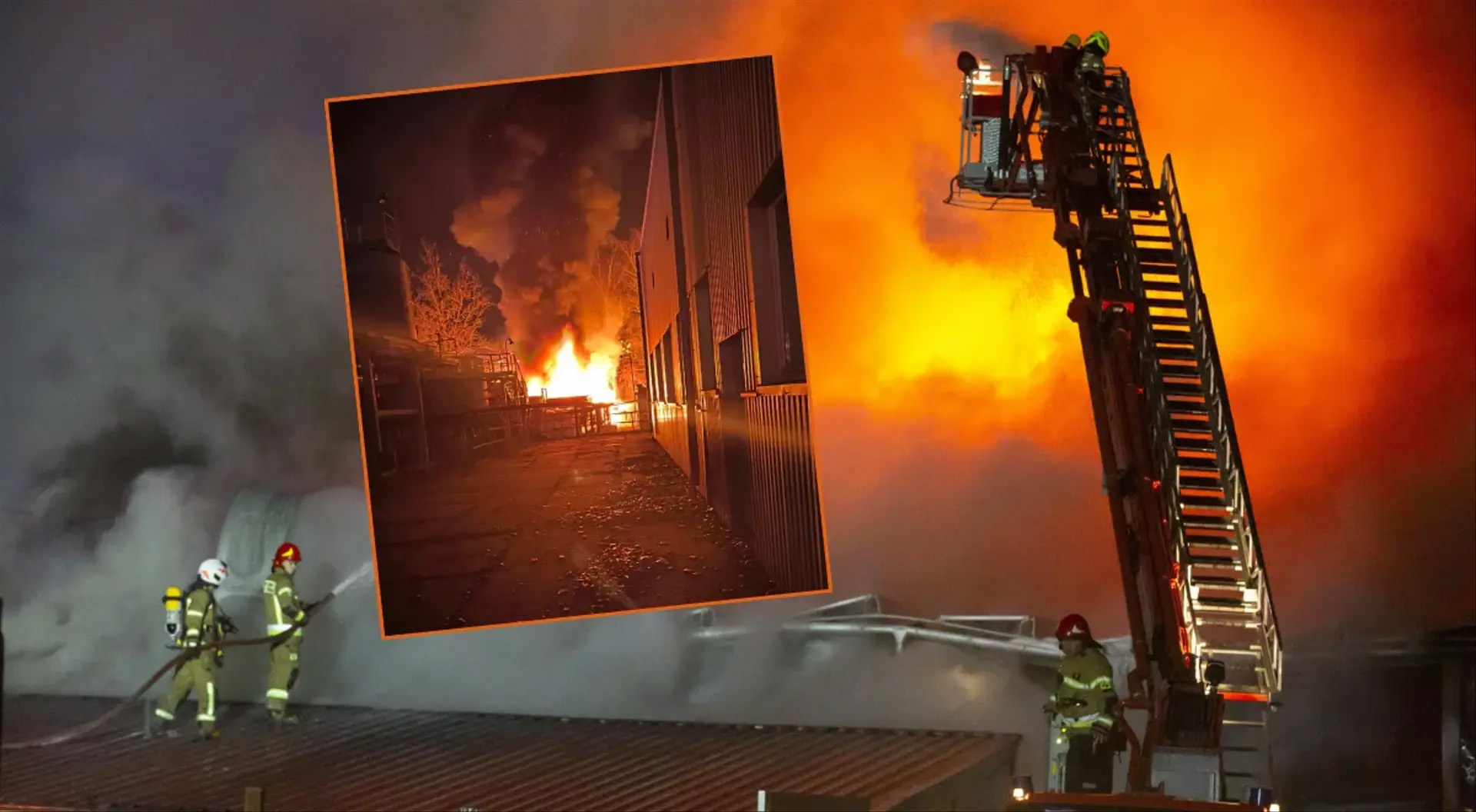 Pożar na terenie dawnej rafinerii. 10 zastępów straży walczyło z ogniem