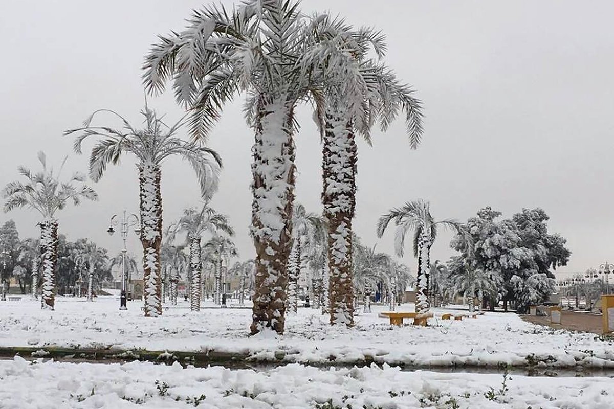 W Arabii Saudyjskiej spadł… śnieg!