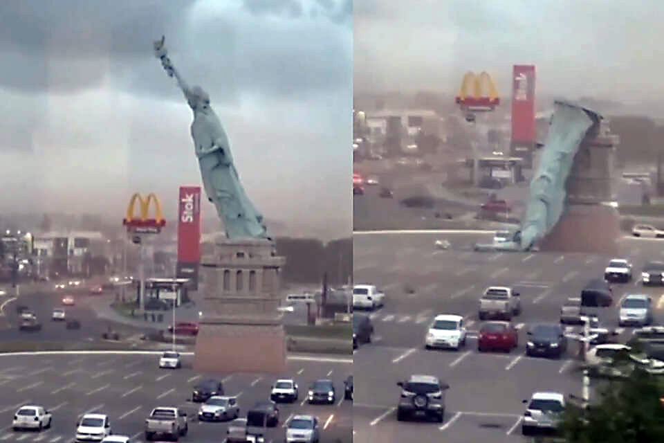 Brazylijska kopia Statuy Wolności przegrała z wiatrem