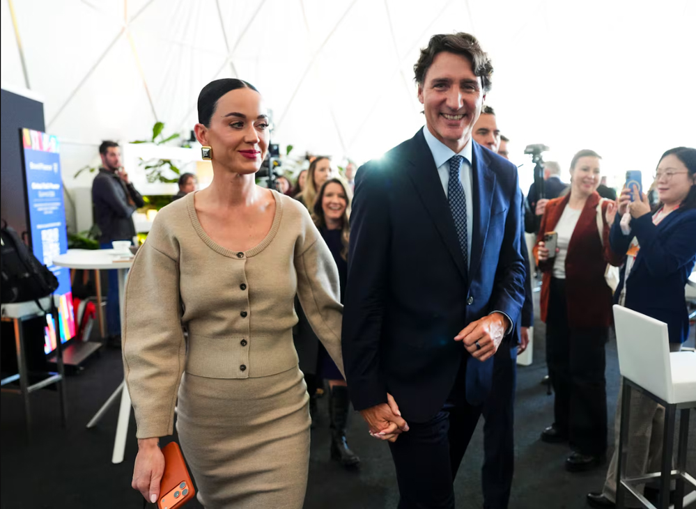 Justin Trudeau i Katy Perry na Światowym Forum Ekonomicznym