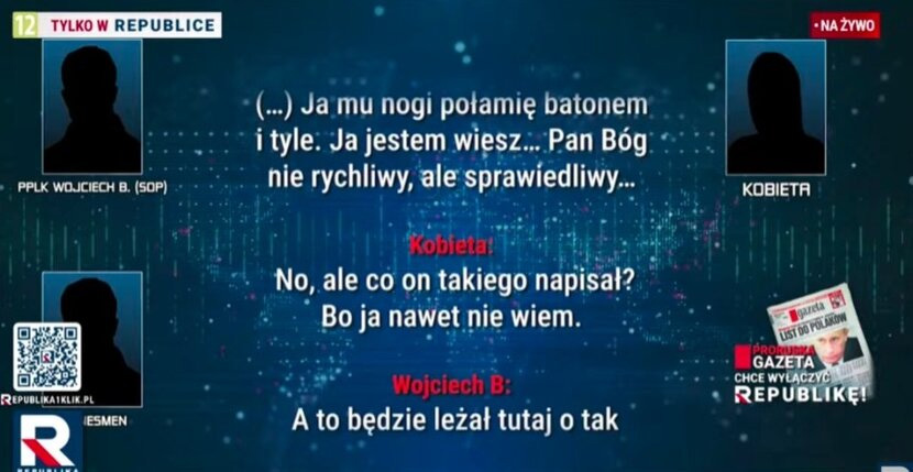 Szokujące nagranie w TV Republika