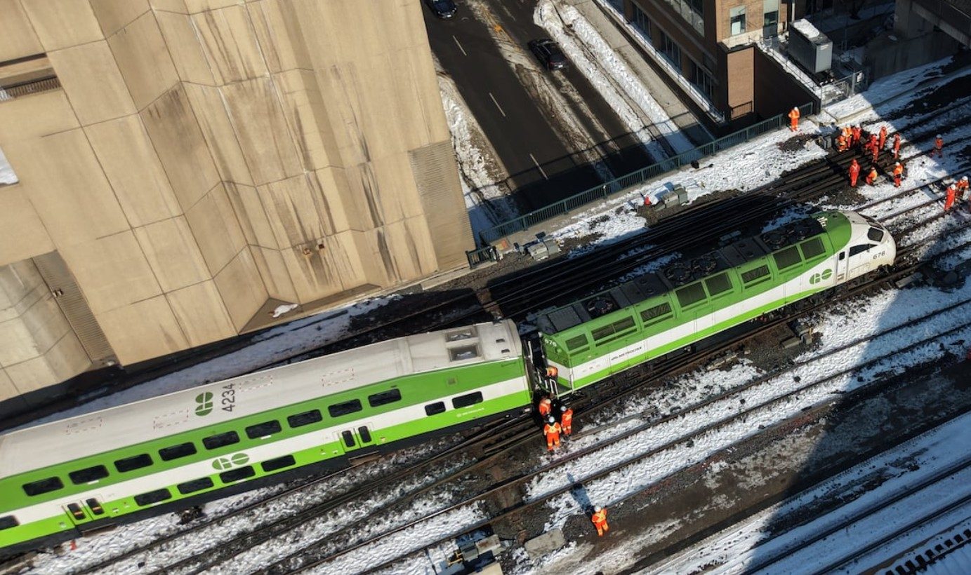 Wykoleił się pociąg GO w pobliżu Union Station