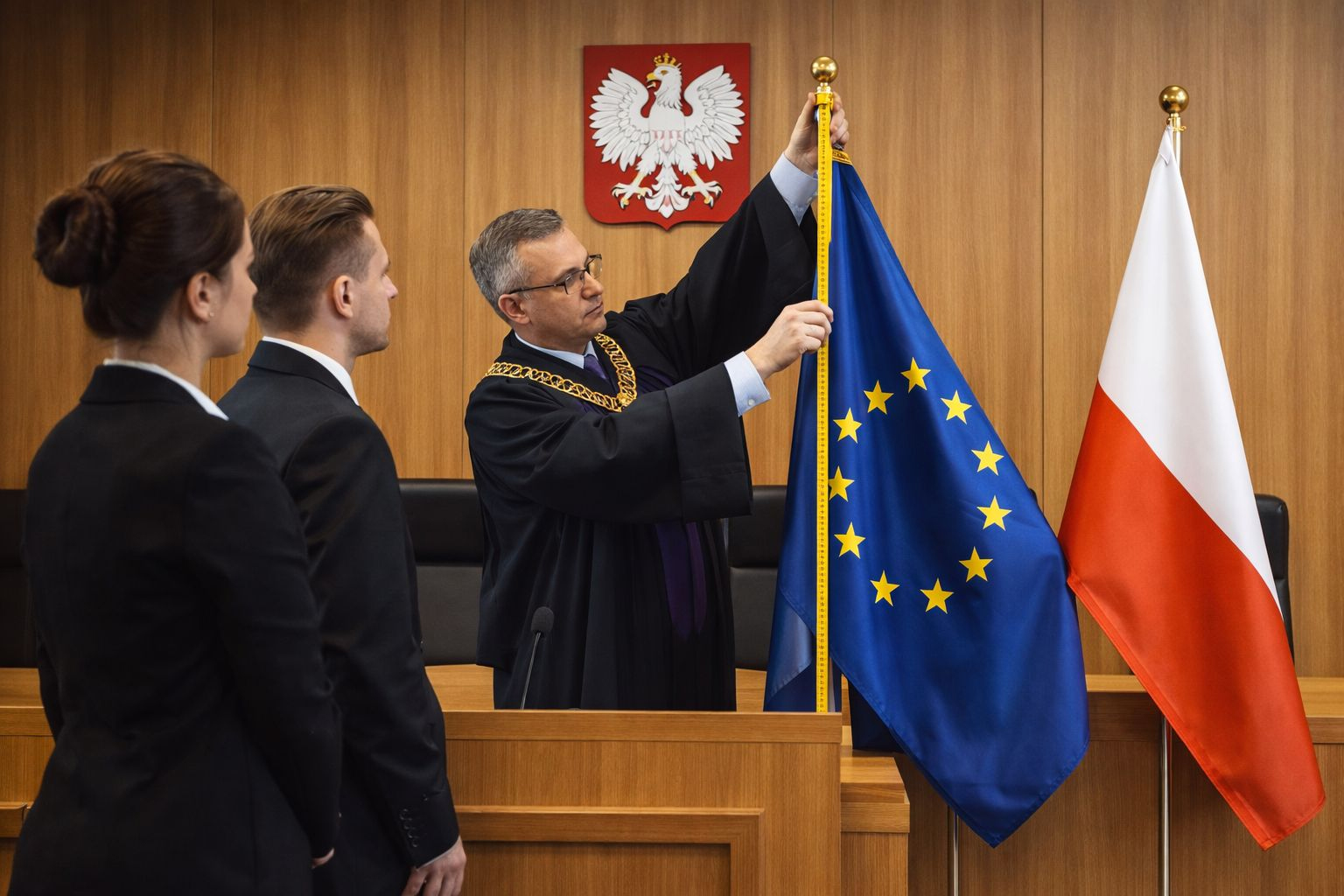 Spór o flagę Unii Europejskiej w sądach