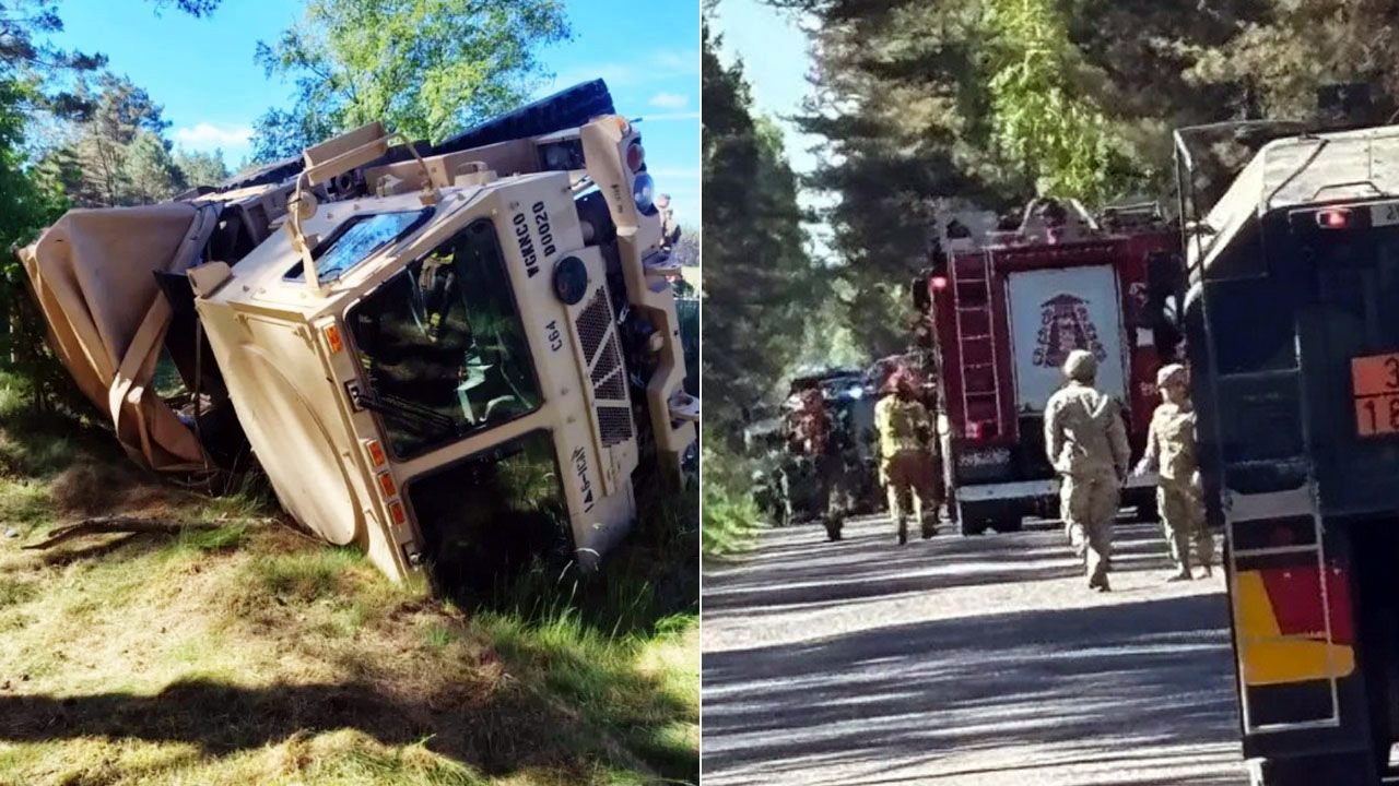 Wypadek ciężarówki z żołnierzami USA