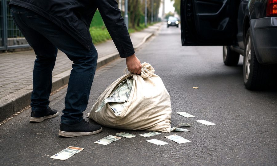 Milion złotych w worku na ulicy. Znalazca usłyszał zarzuty