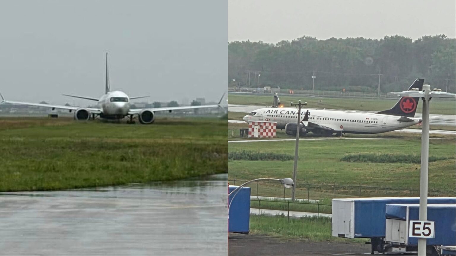 Samolot Air Canada zjechał z pasa kołowania w Montrealu