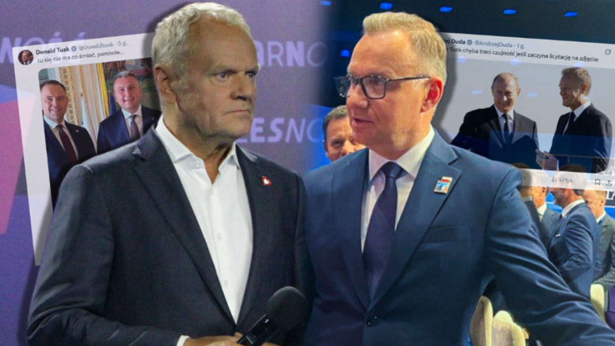 Tusk i Duda starli się w sieci. Poszło o zdjęcia