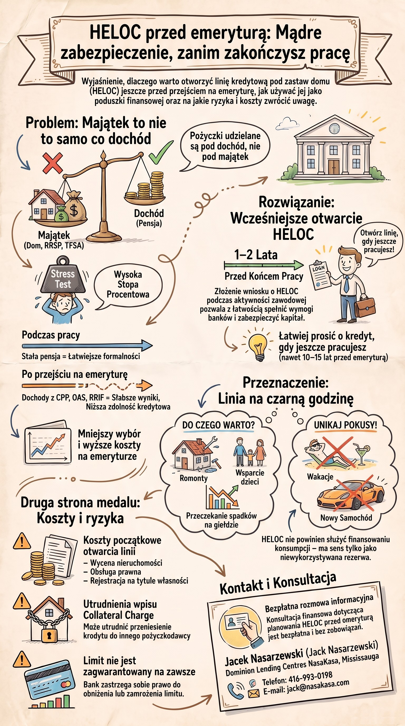HELOC przed emeryturą. Nie po to, żeby wydawać