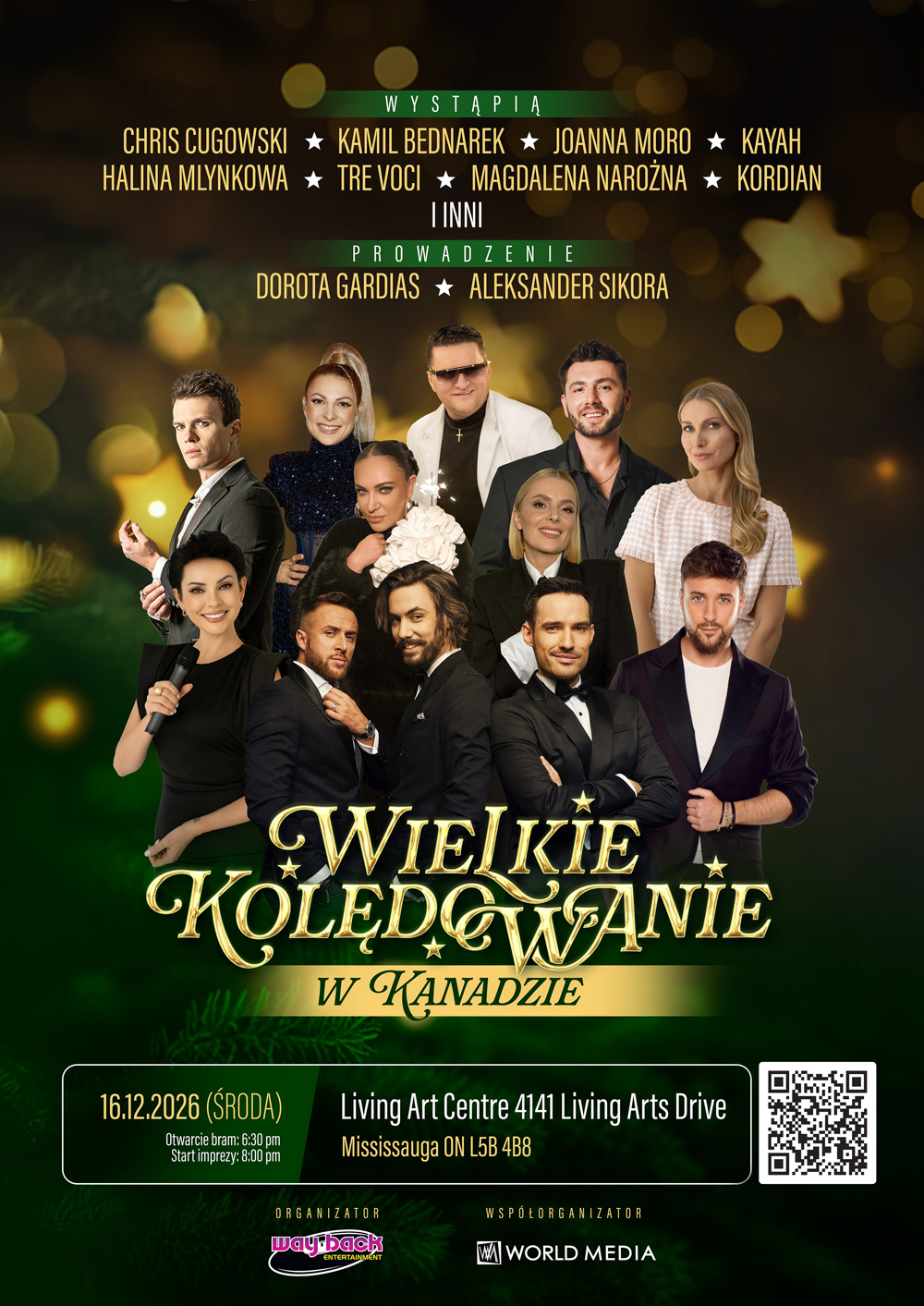 Wielkie Kolędowanie w Kanadzie. Plejada polskich gwiazd wystąpi w Mississauga